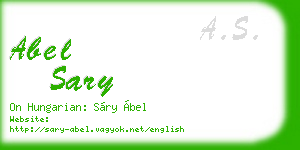 abel sary business card